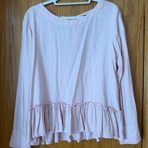 Cloth and Stone Dusty Pink Ruffled Top